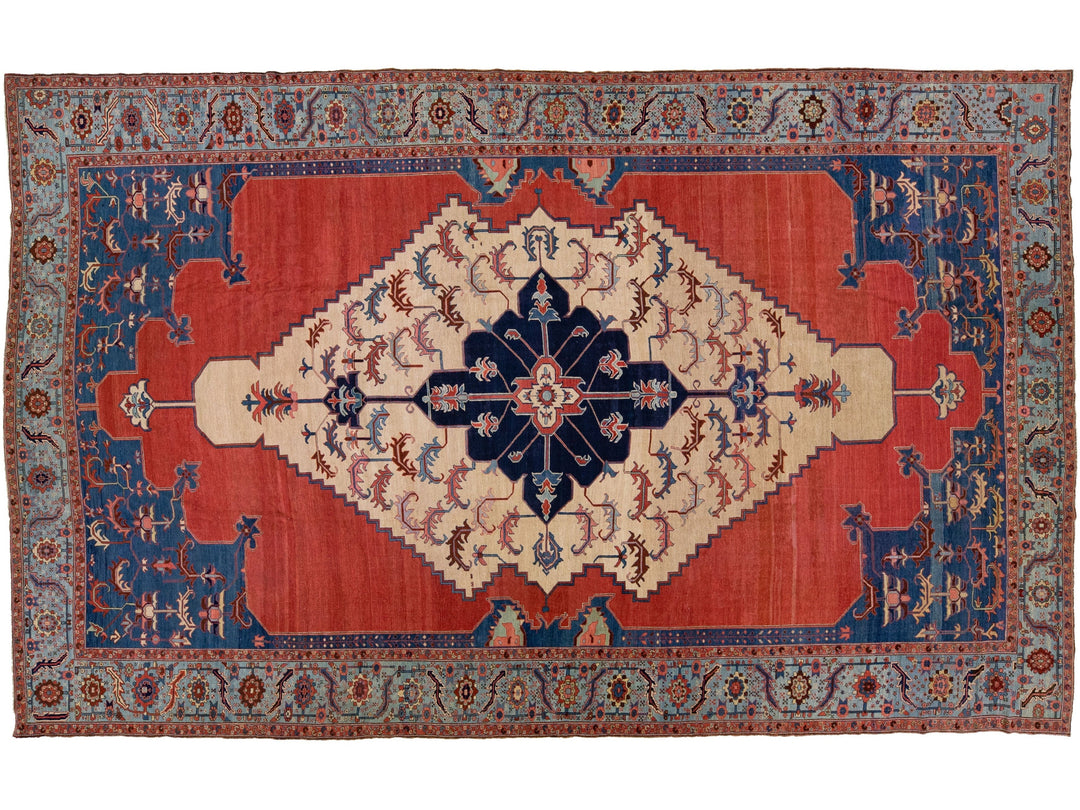 Antique Bakshaish Wool Rug 11 X 19