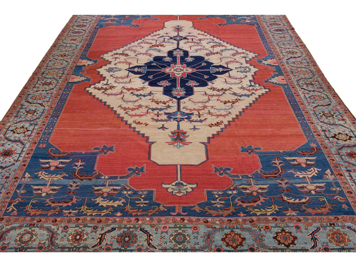 Antique Bakshaish Wool Rug 11 X 19