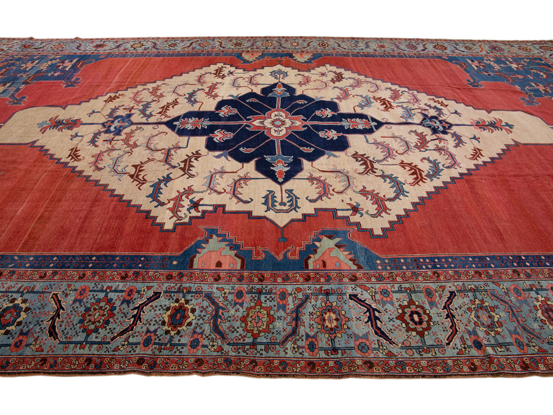 Antique Bakshaish Wool Rug 11 X 19