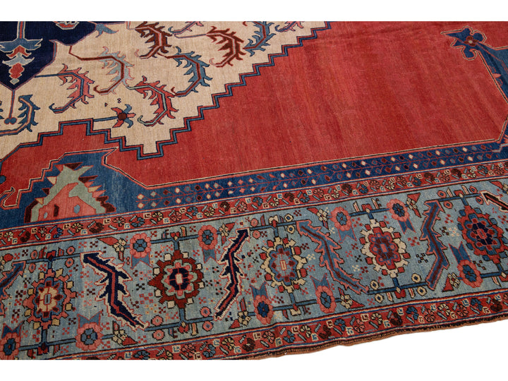 Antique Bakshaish Wool Rug 11 X 19