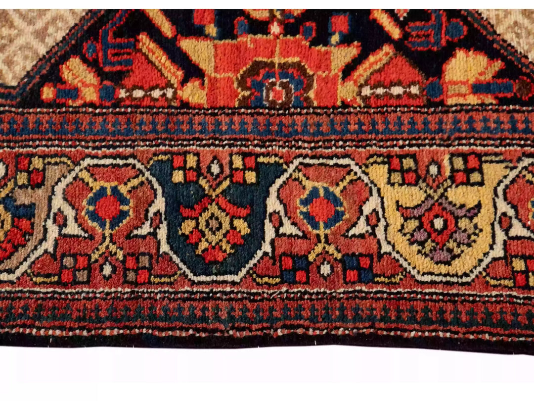 Antique Malayer Wool Runner 4 X 13