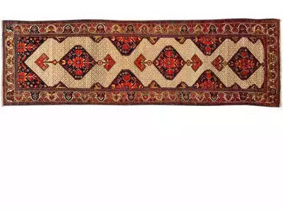 Antique Malayer Wool Runner 4 X 13