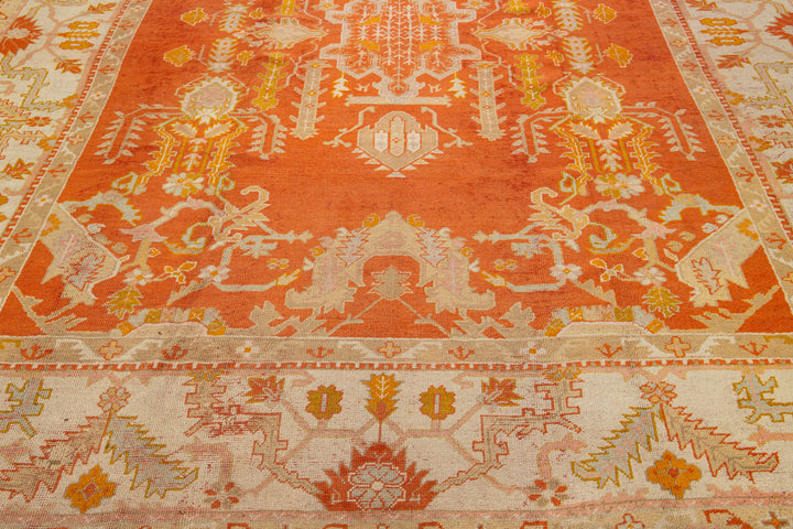 Antique Turkish Oushak Wool Rug 10 X 14