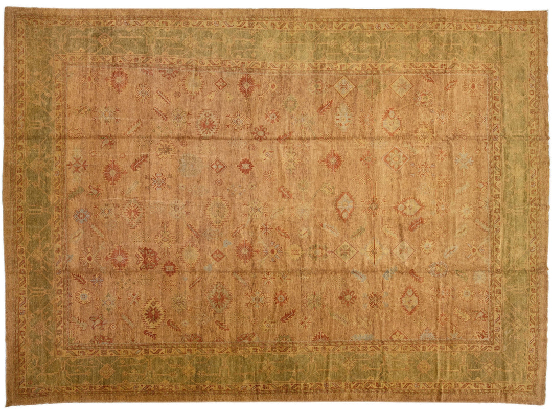Modern Oushak Wool Rug 14 X 20