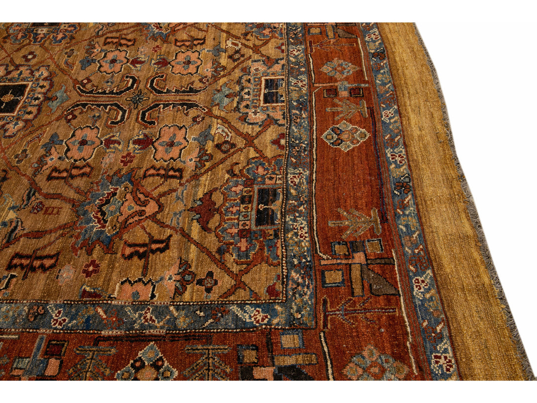 Vintage Bakshaish Wool Rug 9 X 11