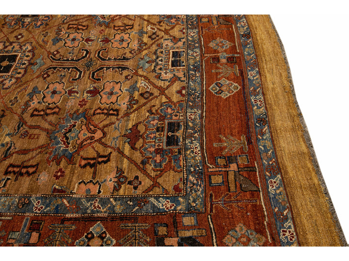 Vintage Bakshaish Wool Rug 9 X 11