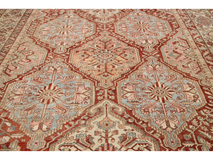 Antique Bakhtiari Wool Rug 12 X 16