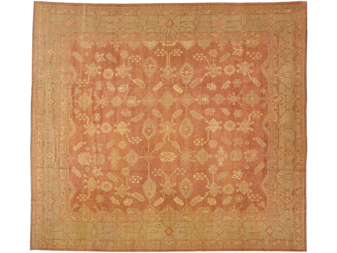 Modern Oushak Wool Rug 14 X 16