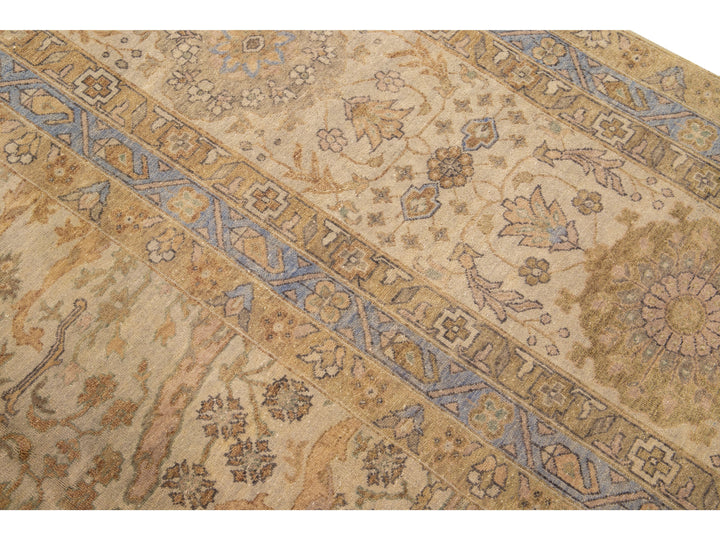 Modern Indian Wool Rug 12 X 15