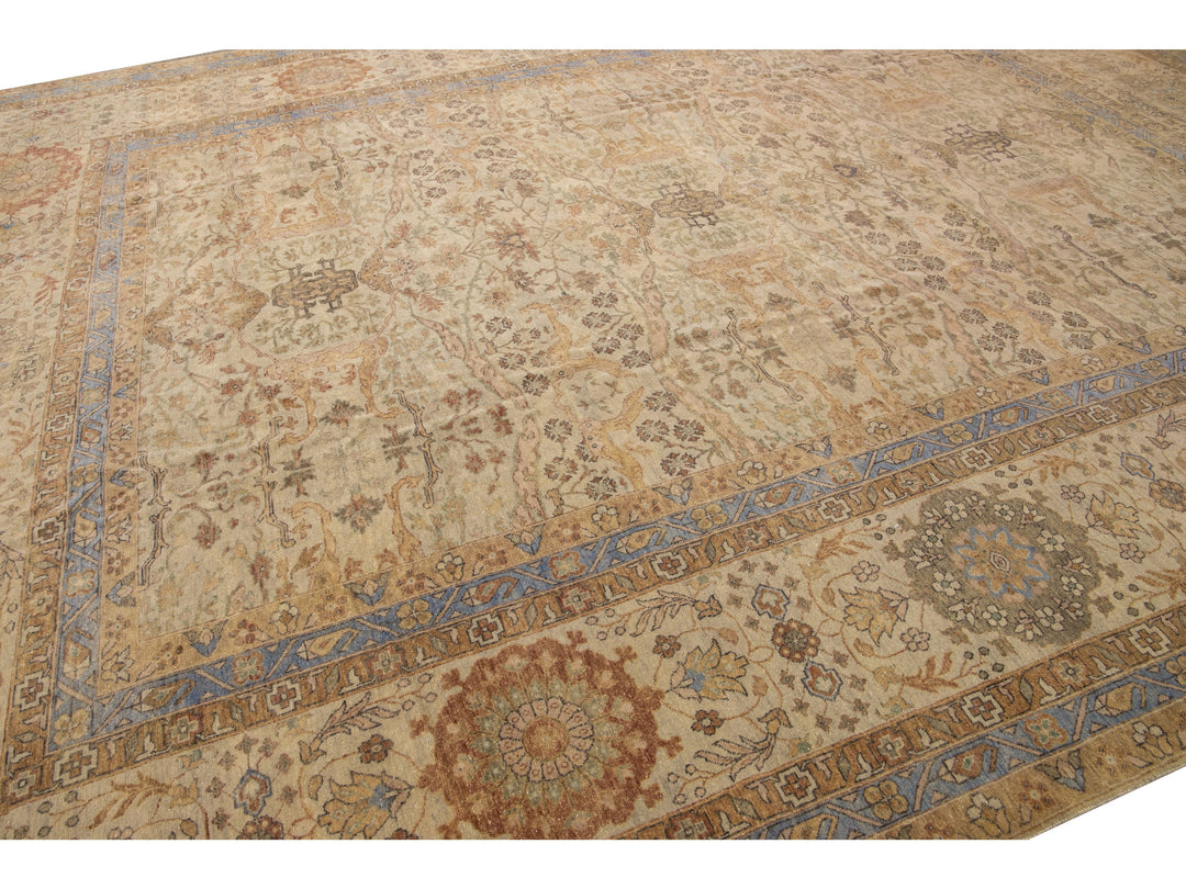 Modern Indian Wool Rug 12 X 15