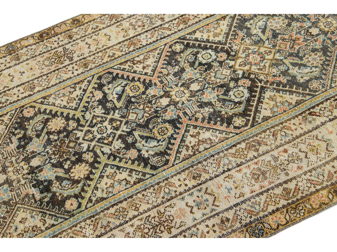 Antique Malayer Wool Runner 4 X 16