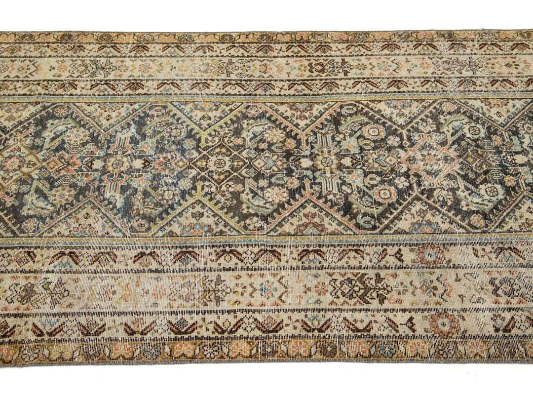 Antique Malayer Wool Runner 4 X 16
