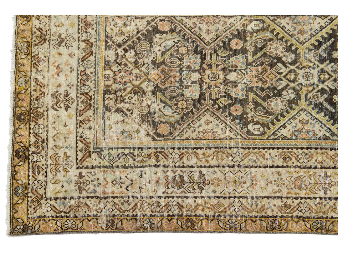 Antique Malayer Wool Runner 4 X 16