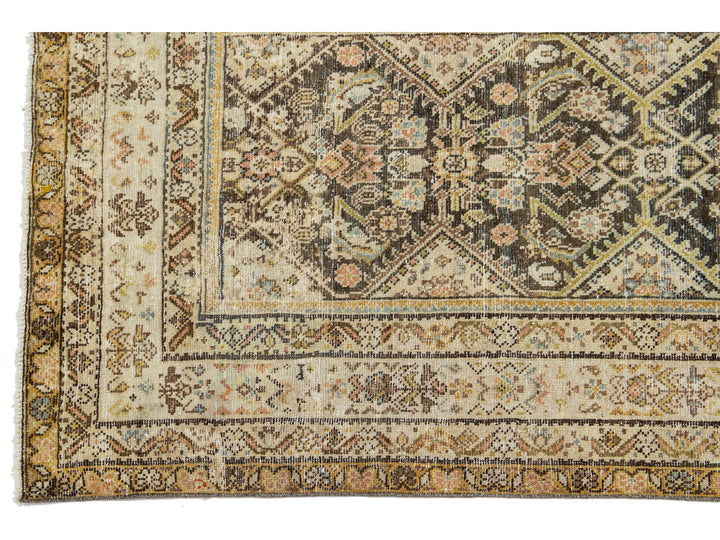 Antique Malayer Wool Runner 4 X 16