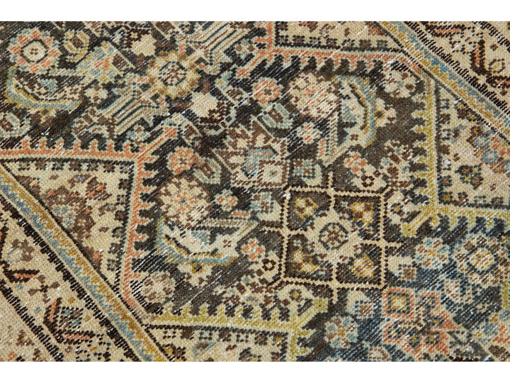 Antique Malayer Wool Runner 4 X 16