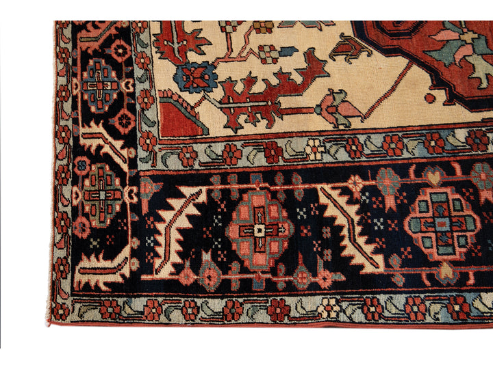 Antique Serapi Wool Rug 10 X 16