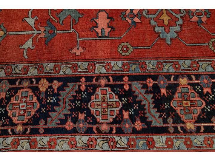 Antique Serapi Wool Rug 10 X 16