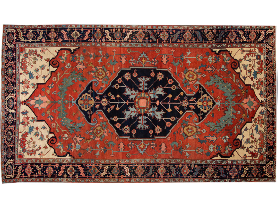Antique Serapi Wool Rug 10 X 16