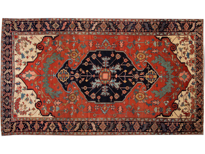Antique Serapi Wool Rug 10 X 16