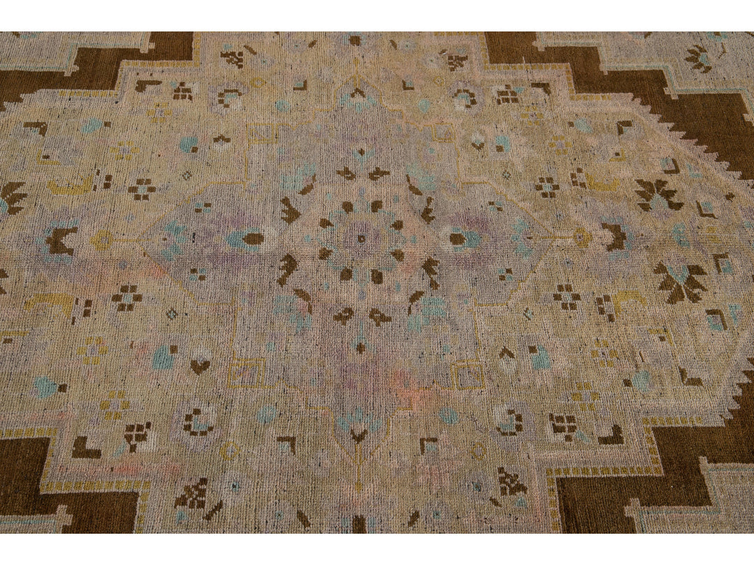 Vintage Khotan Wool Rug 7 X 13