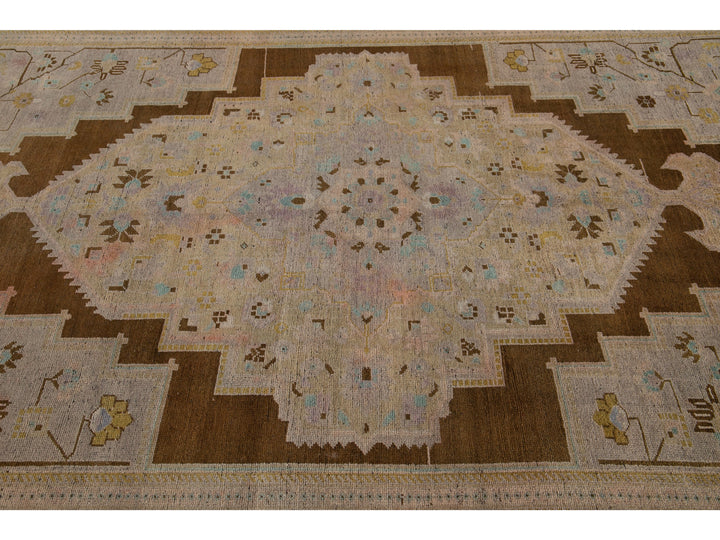 Vintage Khotan Wool Rug 7 X 13