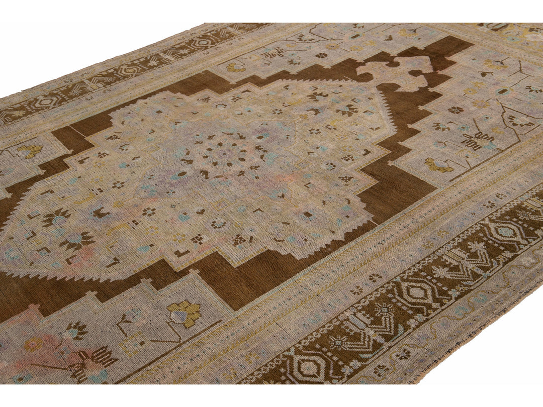 Vintage Khotan Wool Rug 7 X 13