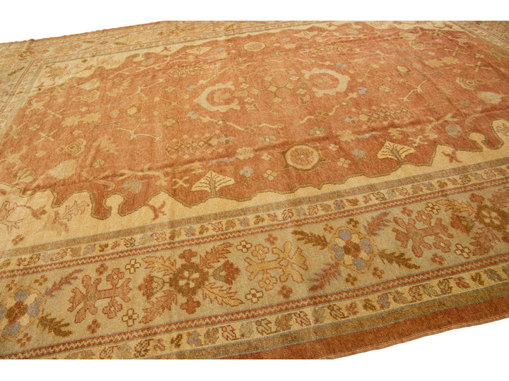 Modern Oushak Wool Rug 12 X 17