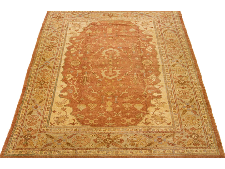 Modern Oushak Wool Rug 12 X 17