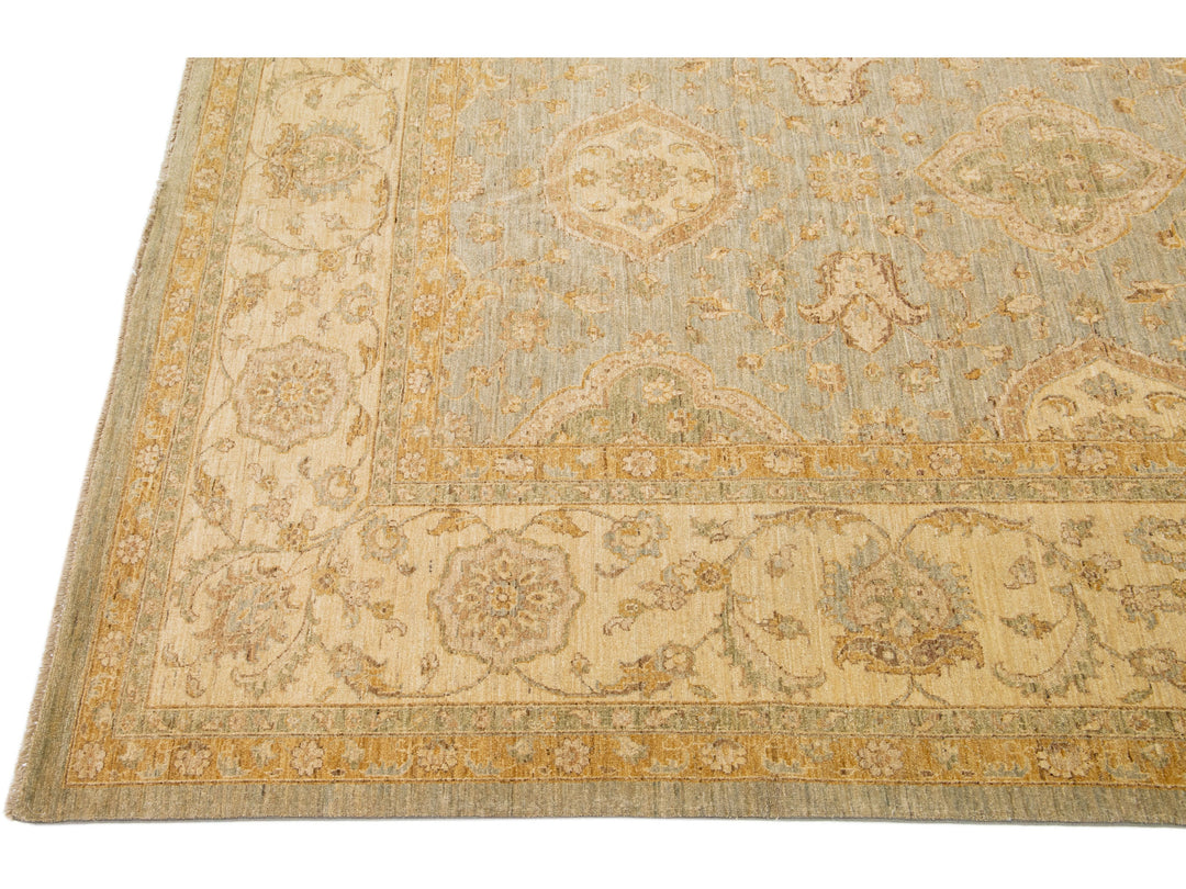 Modern Peshawar Wool Rug 13 X 17