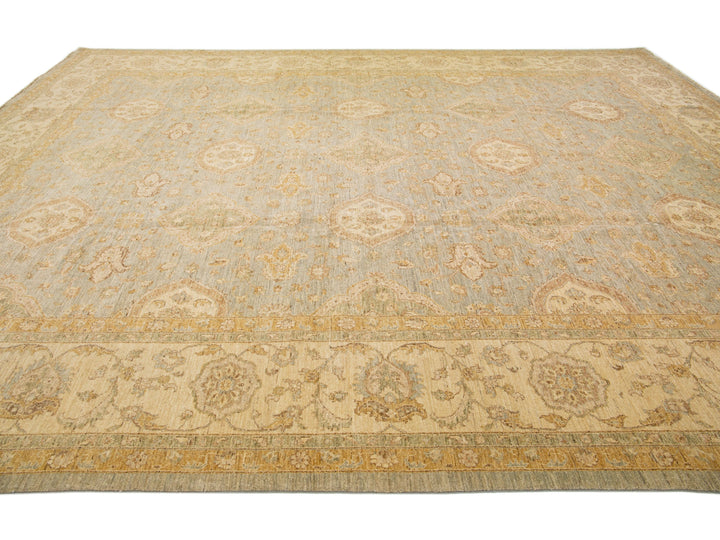 Modern Peshawar Wool Rug 13 X 17