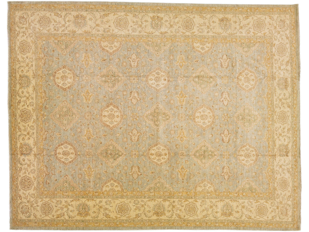 Modern Peshawar Wool Rug 13 X 17