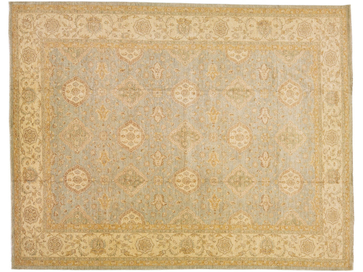 Modern Peshawar Wool Rug 13 X 17