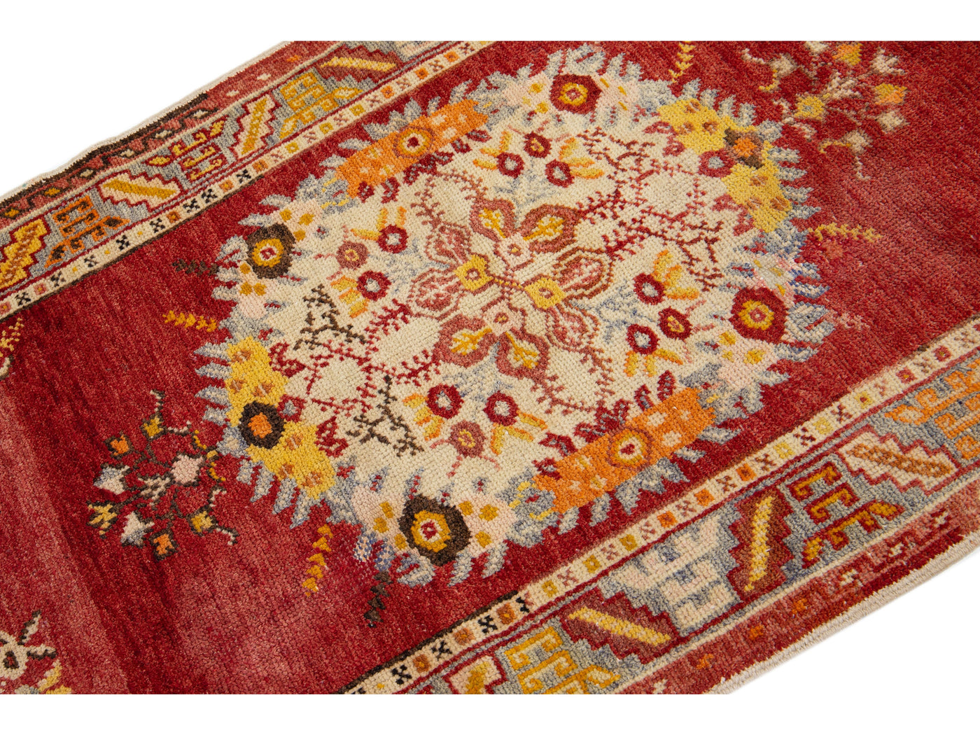 Antique Khotan Wool Rug 3 X 6