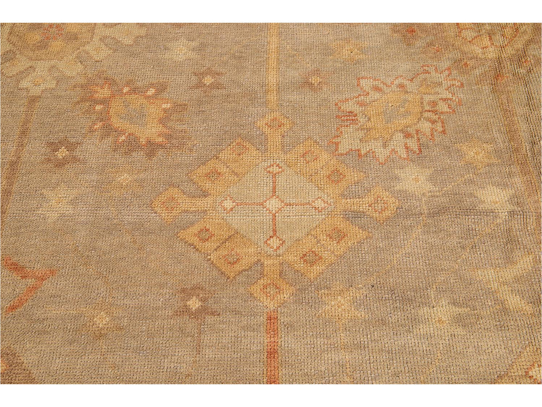 New  Turkish Oushak Long Wool Rug 12 X 21