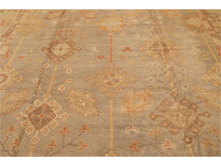 New  Turkish Oushak Long Wool Rug 12 X 21