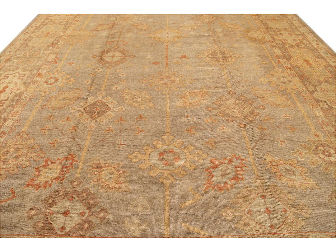 New  Turkish Oushak Long Wool Rug 12 X 21