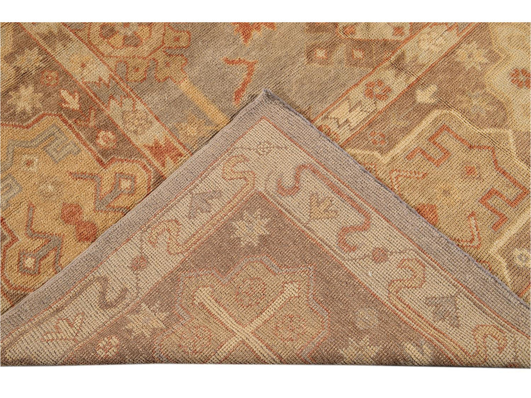 New  Turkish Oushak Long Wool Rug 12 X 21