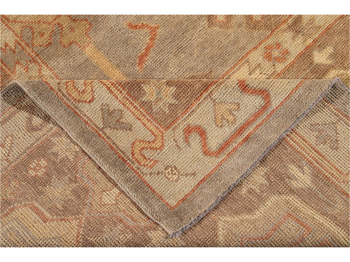 New  Turkish Oushak Long Wool Rug 12 X 21