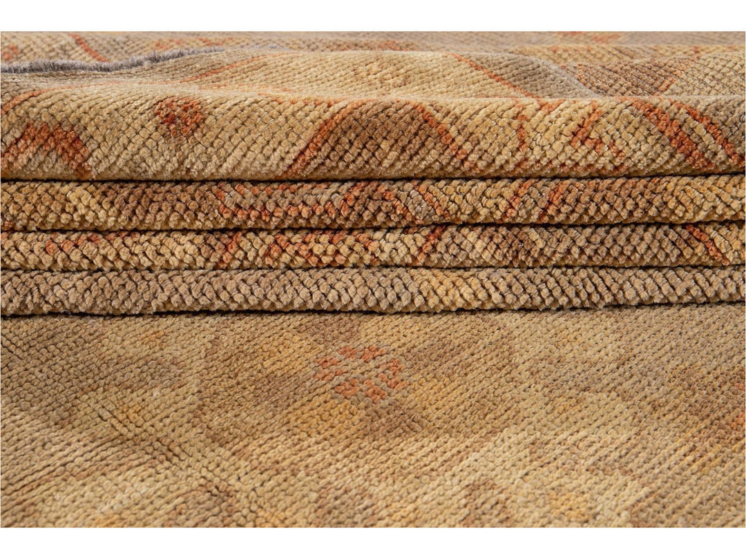 New  Turkish Oushak Long Wool Rug 12 X 21