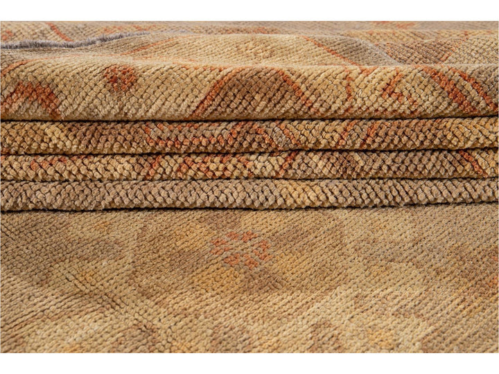 New  Turkish Oushak Long Wool Rug 12 X 21