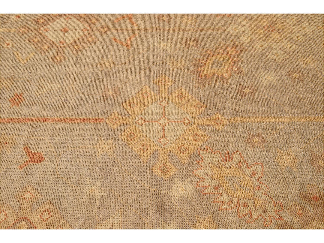 New  Turkish Oushak Long Wool Rug 12 X 21