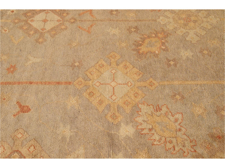 New  Turkish Oushak Long Wool Rug 12 X 21