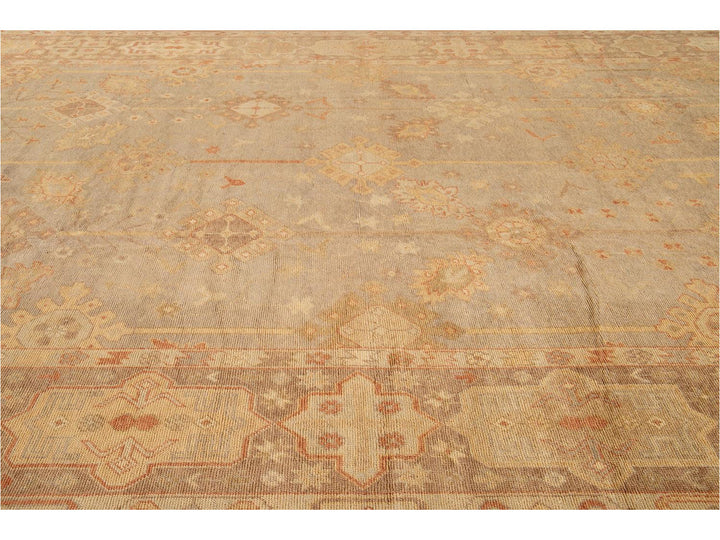 New  Turkish Oushak Long Wool Rug 12 X 21