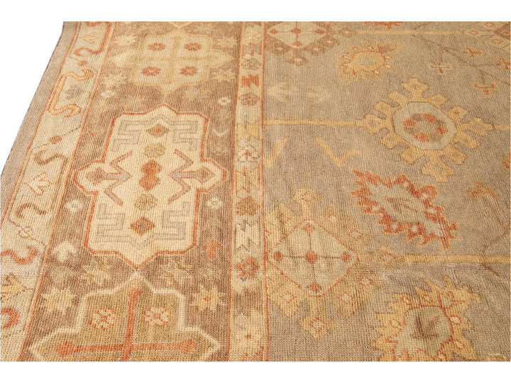New  Turkish Oushak Long Wool Rug 12 X 21
