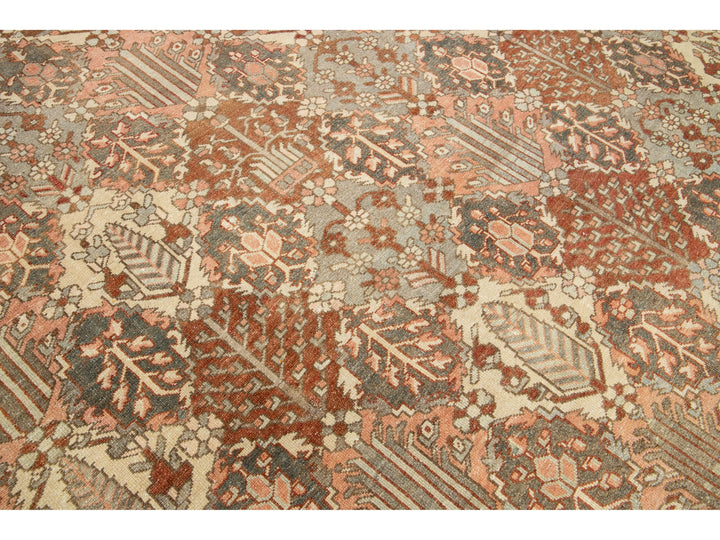 Antique Bakhtiari Wool Rug 13 X 18