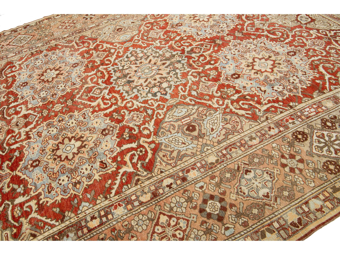 Antique Bakhtiari Wool Rug 10 X 12