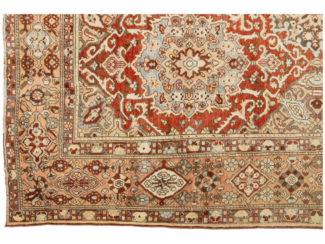 Antique Bakhtiari Wool Rug 10 X 12