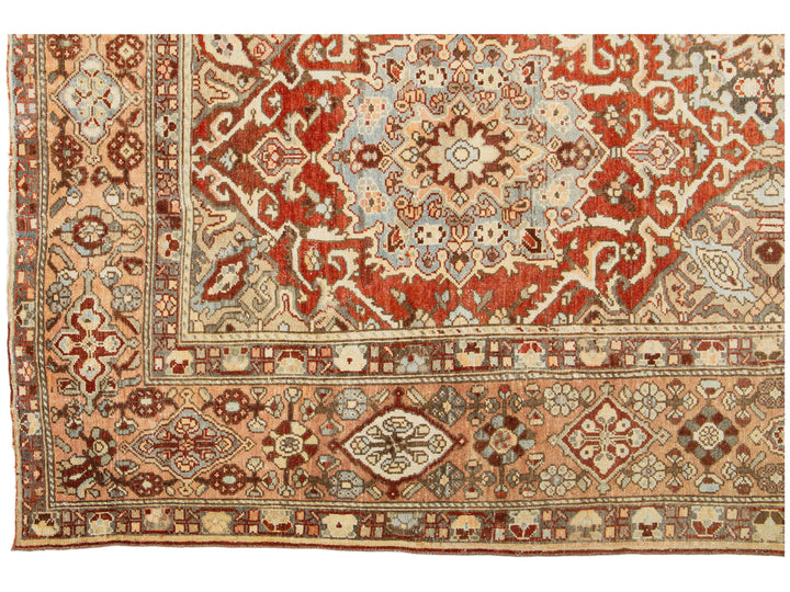 Antique Bakhtiari Wool Rug 10 X 12