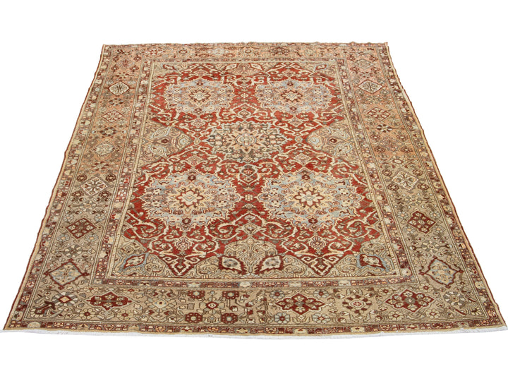 Antique Bakhtiari Wool Rug 10 X 12