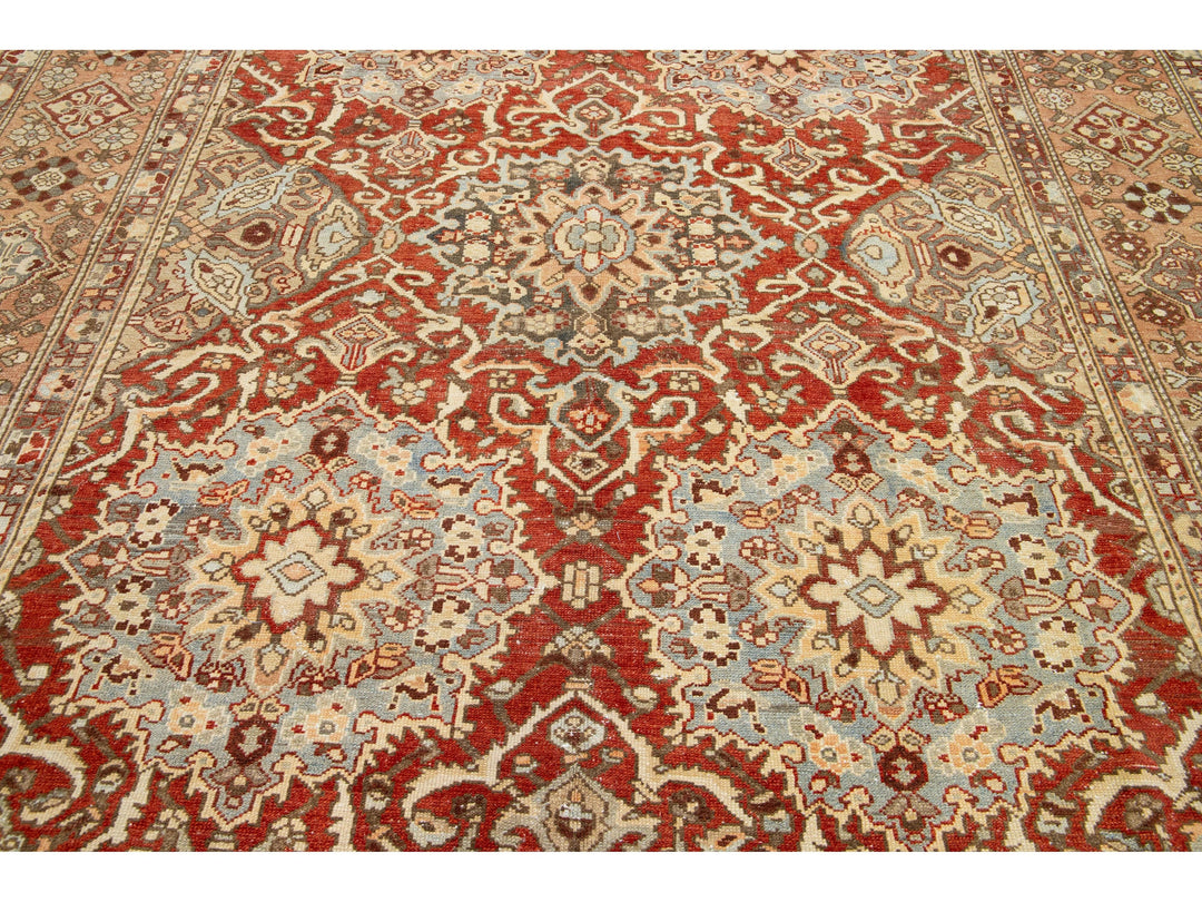 Antique Bakhtiari Wool Rug 10 X 12